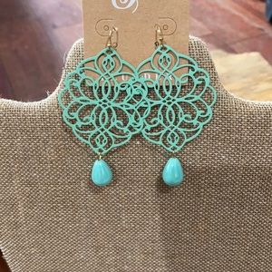 Teal Earrings